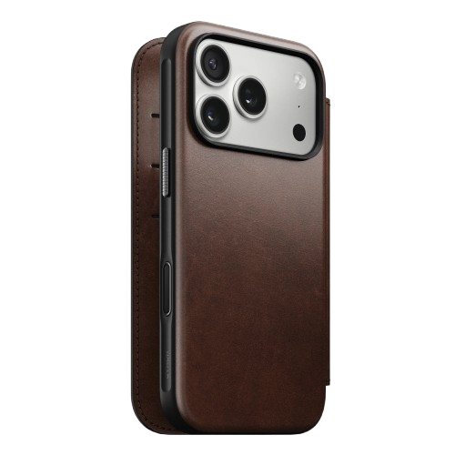 Чохол-книжка (шкіряний) Apple iPhone 17 Pro NOMAD Horween® Modern Leather Folio Rustic Brown