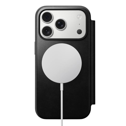 Чехол-книжка (кожаный) Apple iPhone 17 Pro Max NOMAD Horween® Modern Leather Folio Black