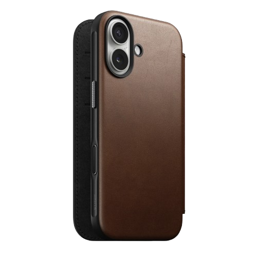 Чохол-книжка (шкіряний) Apple iPhone 17 NOMAD Modern Leather Folio Brown