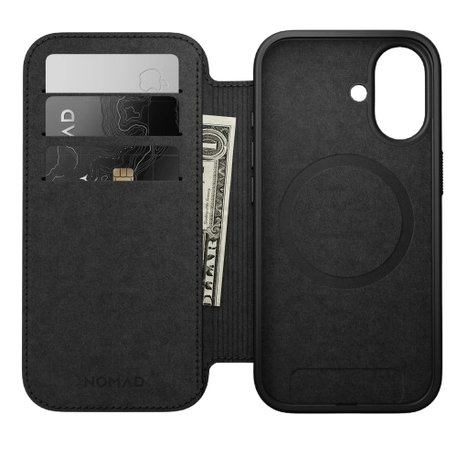 Чохол-книжка (шкіряний) Apple iPhone 17 NOMAD Modern Leather Folio Brown