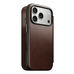 Чохол-книжка (шкіряний) Apple iPhone 17 Pro Max NOMAD Horween® Modern Leather Folio Rustic Brown