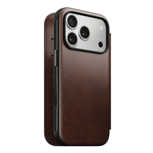 Чохол-книжка (шкіряний) Apple iPhone 17 Pro Max NOMAD Horween® Modern Leather Folio Rustic Brown