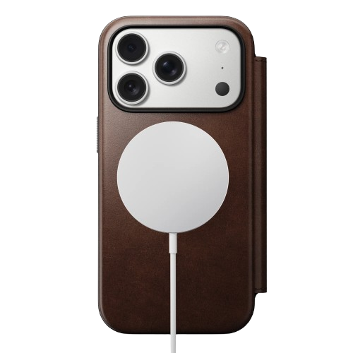Чохол-книжка (шкіряний) Apple iPhone 17 Pro Max NOMAD Horween® Modern Leather Folio Rustic Brown