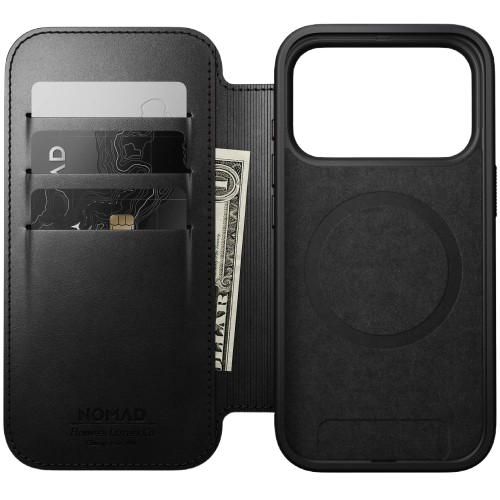 Чохол-книжка (шкіряний) Apple iPhone 17 Pro NOMAD Horween® Modern Leather Folio Black