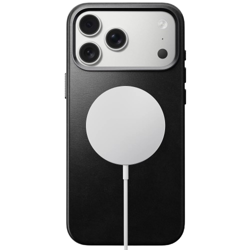 Чохол-накладка (шкіряний) Apple iPhone 17 Pro NOMAD Magnetic Leather Back Black