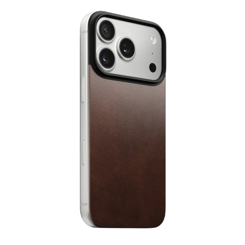 Чохол-накладка (шкіряний) Apple iPhone 17 Pro Max NOMAD Magnetic Leather Back Rustic Brown