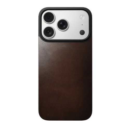 Чохол-накладка (шкіряний) Apple iPhone 17 Pro Max NOMAD Magnetic Leather Back Rustic Brown
