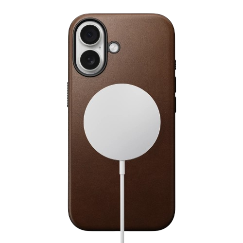 Чохол-накладка (шкіряний) Apple iPhone 17 NOMAD Modern Leather Case Brown