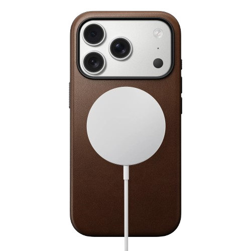 Чохол-накладка (шкіряний) Apple iPhone 17 Pro NOMAD Modern Leather Case Brown
