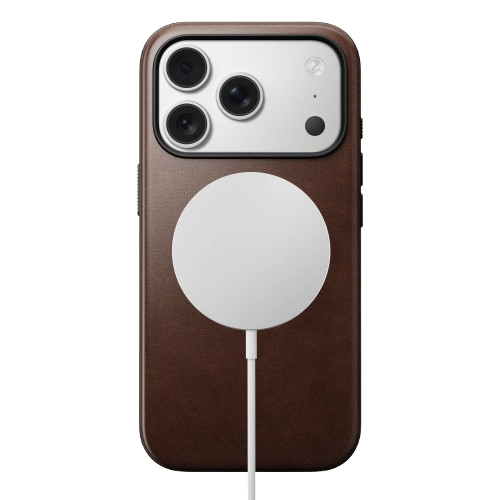 Чохол-накладка (шкіряний) Apple iPhone 17 Pro Max NOMAD Horween® Modern Leather Case Rustic Brown