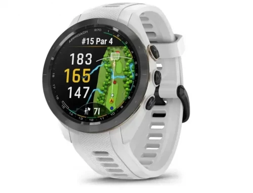 Garmin Approach S70 42mm B. Ceramic Bezel with White S. Band (010-02746-00/10)