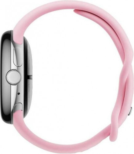 Google Pixel Watch 3 41 mm Wi-Fi Polished Silver Aluminum Case/Rose Quartz Active Band