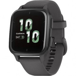 Garmin Venu Sq 2 Slate Aluminum Bezel with Shadow Gray Case and Silicone Band (010-02701-00/10)
