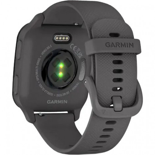 Garmin Venu Sq 2 Slate Aluminum Bezel with Shadow Gray Case and Silicone Band (010-02701-00/10)
