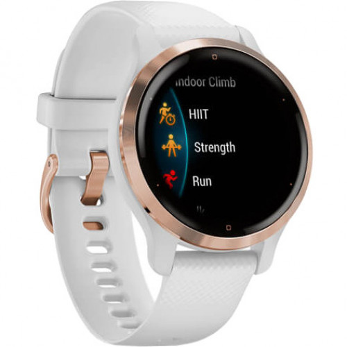 Garmin Venu 2S Rose Gold Bezel with White Case and Silicone Band (010-02429-13)