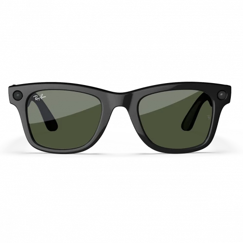 Ray-Ban Meta Wayfarer Gen2 Stand.Shiny Black Frame/Clear to Graphite Green Transit.Lens. RW4012 601/1M 50-22