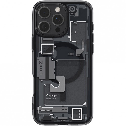 Чохол-накладка (силіконовий) Apple iPhone 17 Pro Max Spigen Ultra Hybrid MagSafe Zero One Black (ACS10289)