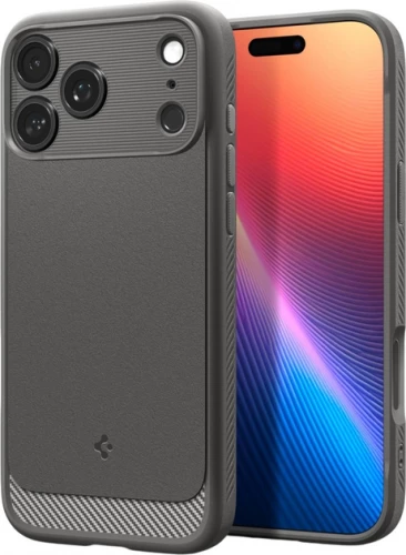 Чохол-накладка (силіконовий) Apple iPhone 17 Pro Max Spigen Rugged Armor MagFit Сірий (ACS10264)