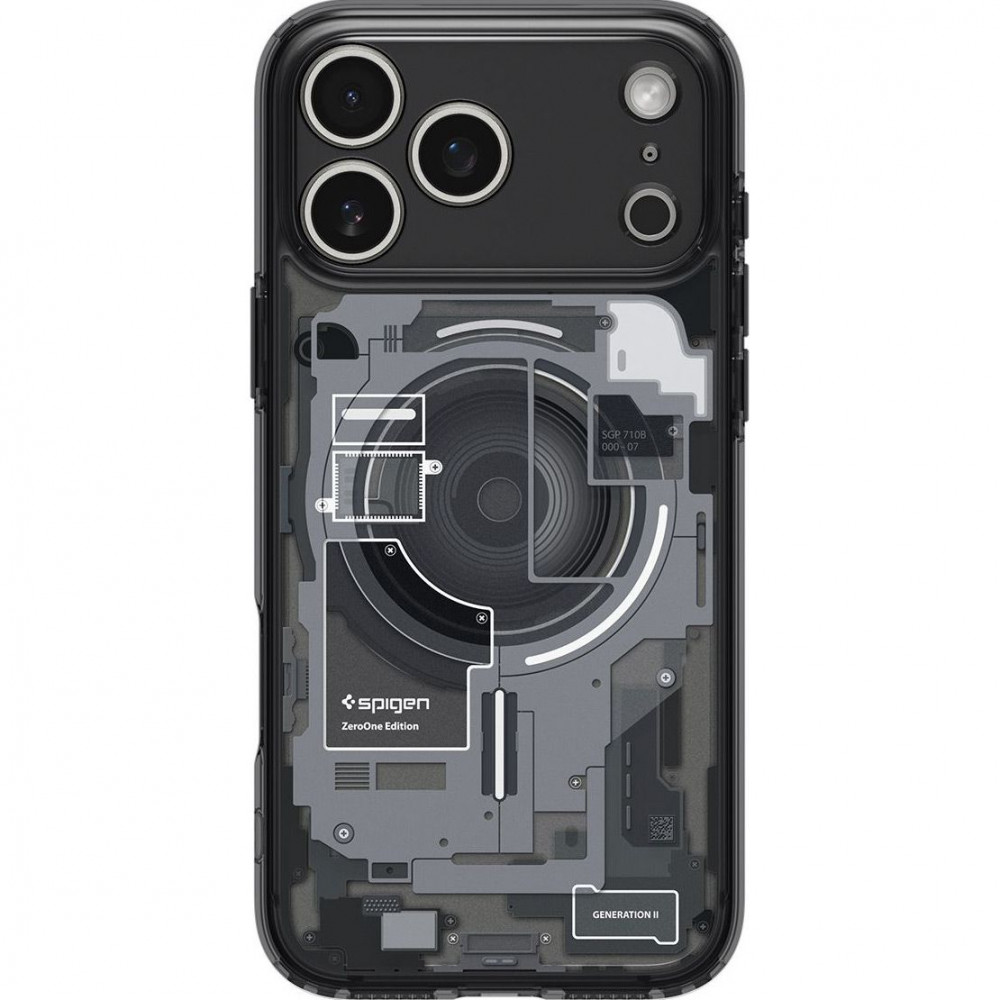 Чехол-накладка (силиконовый) Apple iPhone 17 Pro Spigen Ultra Hybrid MagSafe Zero One Black (ACS10353)