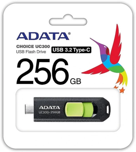 ADATA 256 GB UC300 Type-C 3.2 Black/Green (ACHO-UC300-256G-RBK/GN)