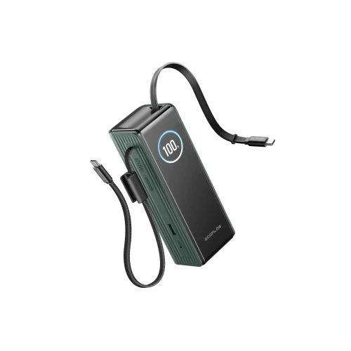 Power Bank EcoFlow RAPID з кабелями 25000mAh зелений