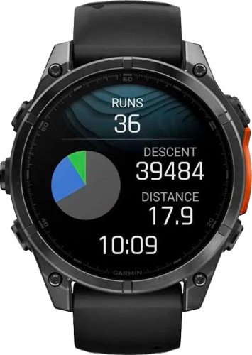 Garmin Fenix 8 47mm AMOLED Slate Gray with Black Silicone Band (010-02904-00/09)