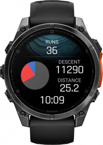 Garmin Fenix 8 47mm AMOLED Slate Gray with Black Silicone Band (010-02904-00/09)