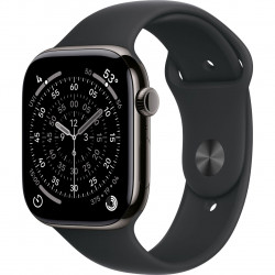 Apple Watch Series 11 GPS + Cellular 46mm Slate Tit. Case w. Black S. Band - M/L (MFD24)