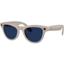 Ray-Ban Meta Skyler Gen2 Stand.Shiny Chalky Gray Frame/Clear to Sapphire Transit.Lenses RW4014 6700MF 52-20