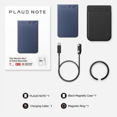 PLAUD Note ChatGPT Empowered AI Voice Recorder Navy Blue (NB-100-NB)