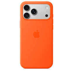 Чохол-накладка (силіконовий) для iPhone 17 Pro Max Silicone Case High Copy with MagSafe & Button Orange