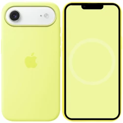 Чохол-накладка (силіконовий) для iPhone Air Silicone Case High Copy with MagSafe & Button Neon Yellow