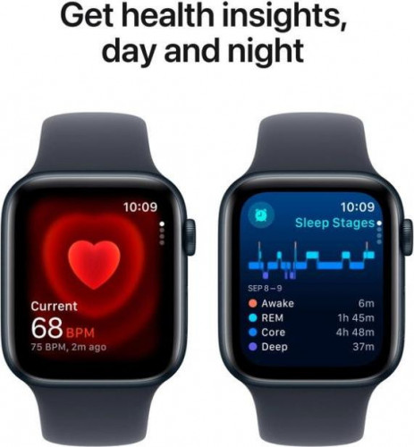 Apple Watch SE 2 GPS 44mm Midnight Aluminium Case w. Midnight Sport Band - M/L (MXEK3) (Уцінка)