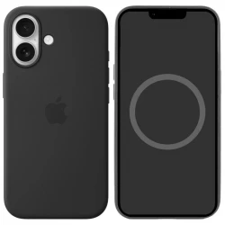 Чохол-накладка (силіконовий) для iPhone 17 Silicone Case High Copy with MagSafe & Button Anchor Black