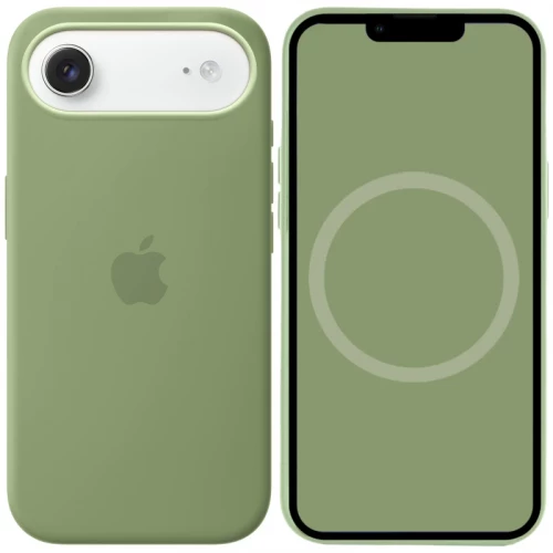 Чехол-накладка (силиконовый) для iPhone Air Silicone Case High Copy with MagSafe & Button Light Moss