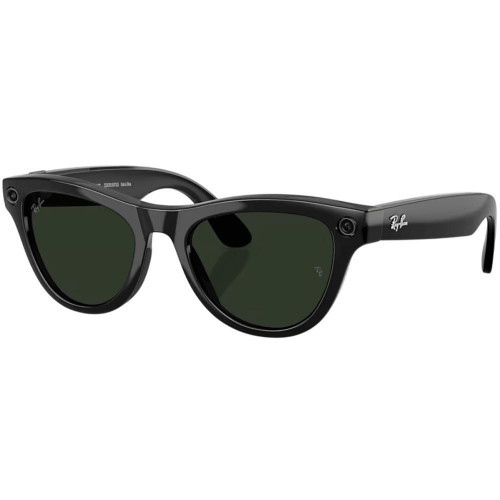 Ray-Ban Meta Skyler Gen 2 Stand.Shiny Black Frame/Clear to Graphite Green Transit.Lenses RW4014 601/1M 52-20