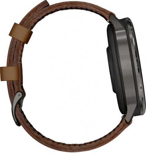Garmin Venu 4 45 mm Slate with Brown Leather Band (010-03014-03)