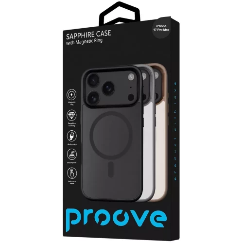 Чехол-накладка (силиконовый) Apple iPhone 17 Pro Max Proove Sapphire Case with Magnetic Ring Cosmic Orange
