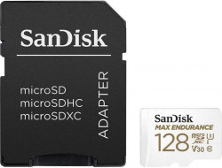 SanDisk 128 GB microSDXC Max Endurance UHS-I U3 V30 + SD adapter SDSQQVR-128G-GN6IA