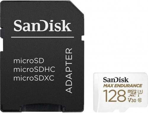 SanDisk 128 GB microSDXC Max Endurance UHS-I U3 V30 + SD adapter SDSQQVR-128G-GN6IA