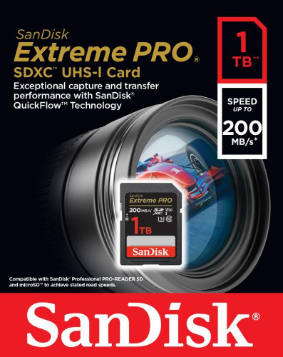SanDisk 1 TB SDXC UHS-I U3 V30 Extreme PRO (SDSDXXD-1T00-GN4IN)