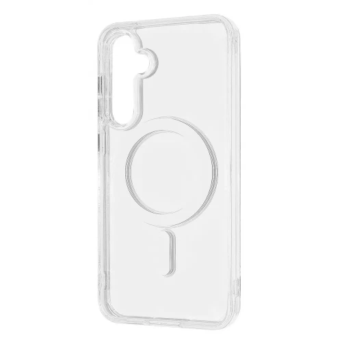 Чехол-накладка (силиконовый) Samsung S24/S25 WAVE Clear Case with Magnetic Ring Clear