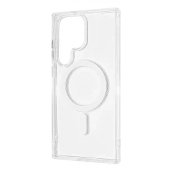 Чехол-накладка (силиконовый) Samsung S25 Ultra WAVE Clear Case with Magnetic Ring Clear
