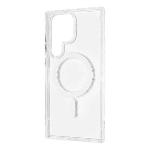 Чехол-накладка (силиконовый) Samsung S25 Ultra WAVE Clear Case with Magnetic Ring Clear