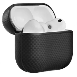 Чехол-накладка (карбоновый) Apple AirPods Pro 3 Pitaka Aramid Fiber Magnetic Case Black/Gray