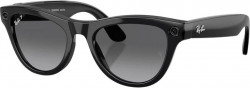 Ray-Ban Meta Skyler Gen 2 Standard Shiny Black Frame / Gradient Graphite Lenses (RW4014 601/T3 52-20)