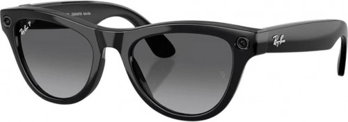 Ray-Ban Meta Skyler Gen 2 Standard Shiny Black Frame / Gradient Graphite Lenses (RW4014 601/T3 52-20)