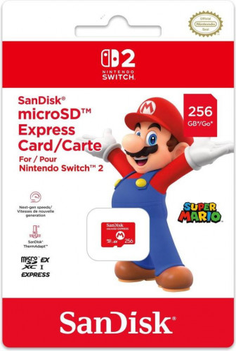 SanDisk 256 GB microSDXC Express для Nintendo Switch 2 (SDSQXFN-256G-GR6ZN)