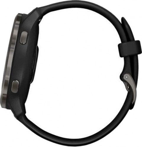Garmin Venu 2 Slate with Black Leather Band (010-02430-21)