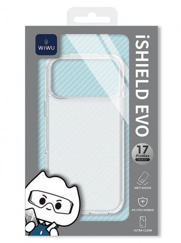 Чехол-накладка (силиконовый) Apple iPhone 17 Pro Max Wiwu iShield Evo TPU+PC Case Transparent (TPP-109)